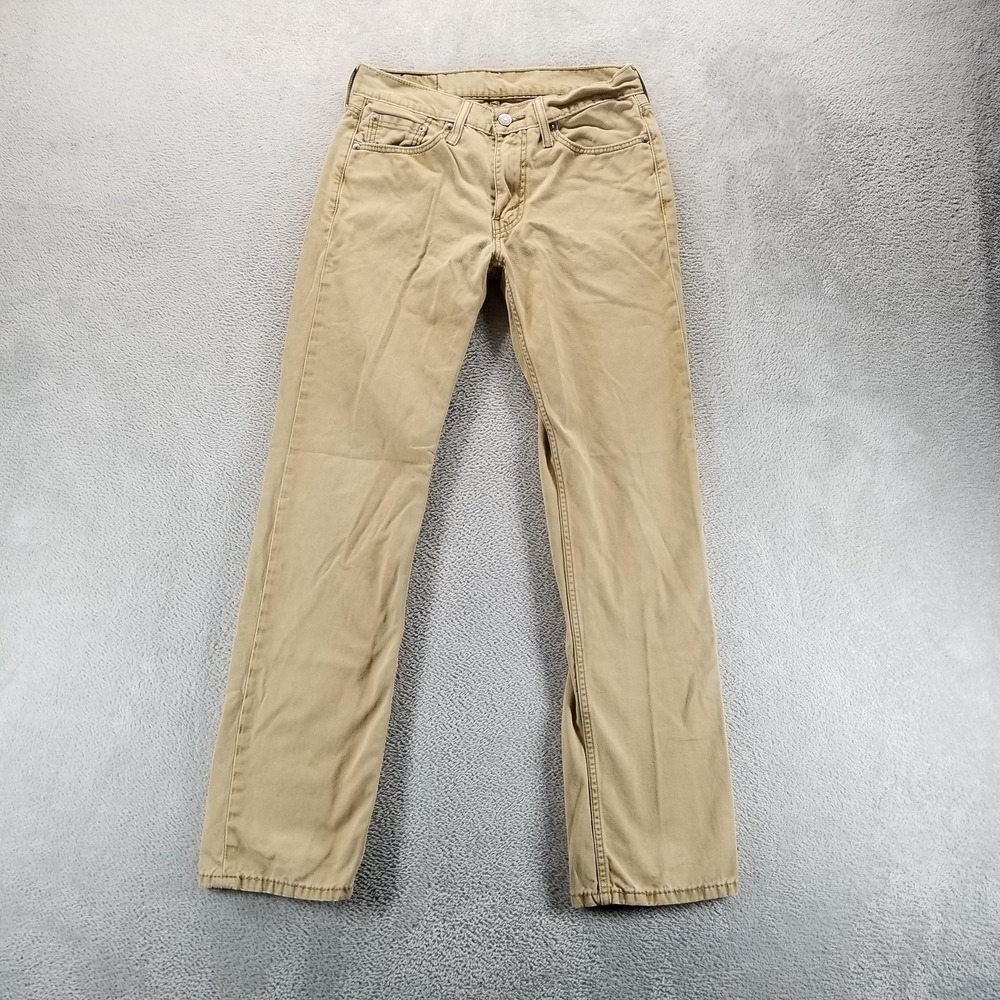 Levis 514 Jeans Mens 29x32 Beige Regular Straight Light Wash Casual Comfort